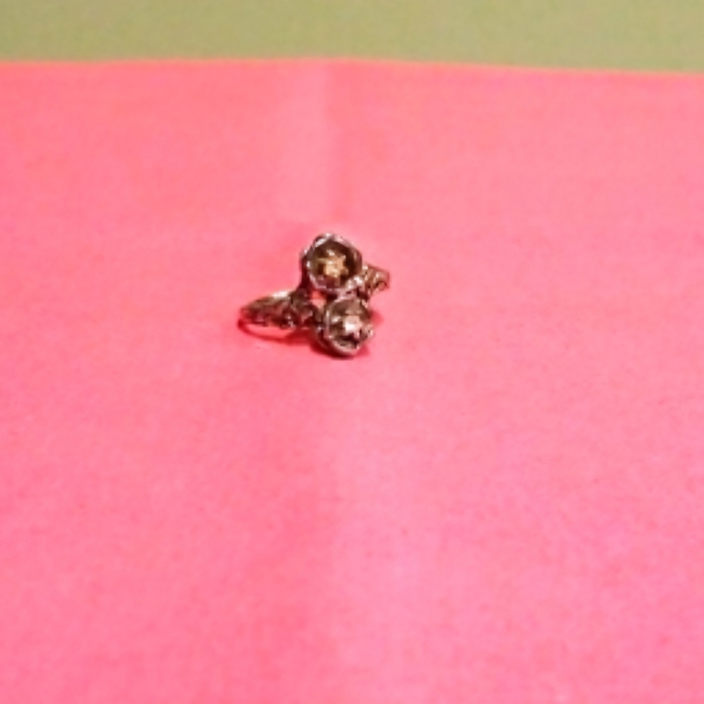 Vintage Roses Ring Silver Tone 7 Uncas clad